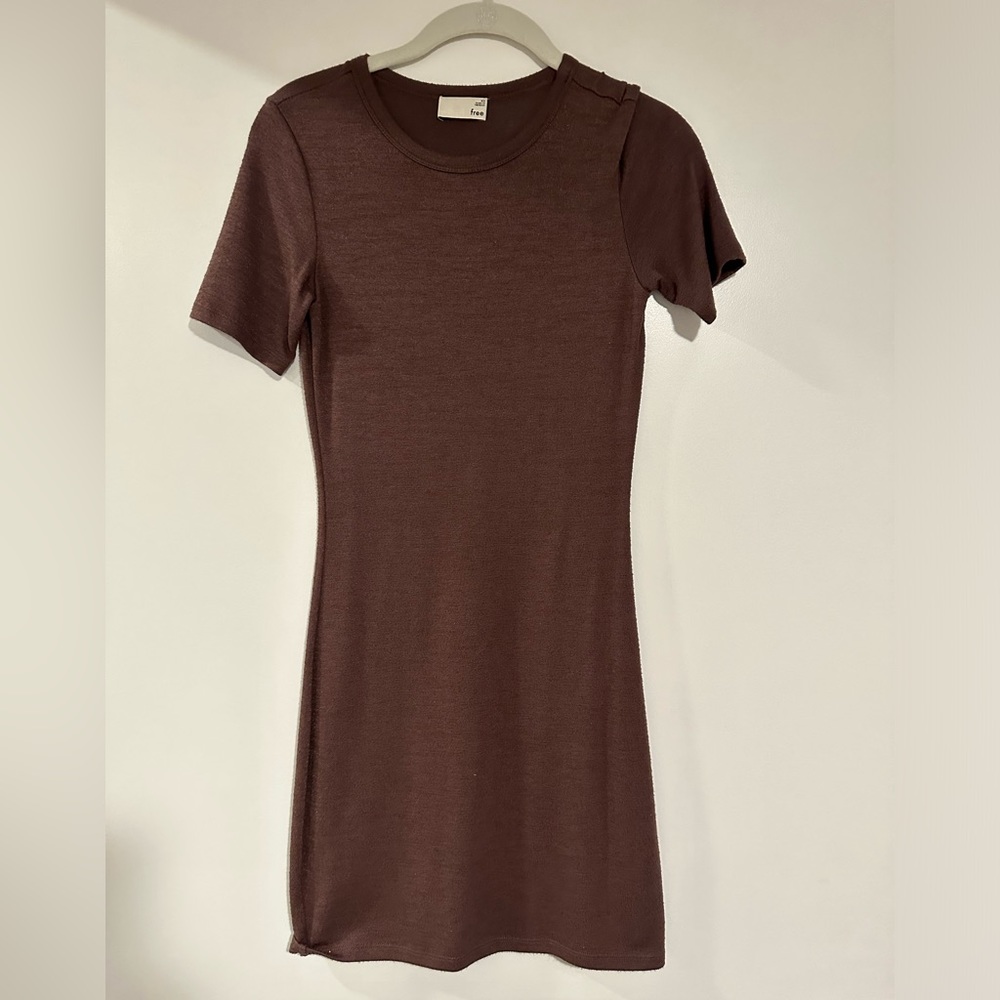 Wilfred Free Esther Dress in Chocolate Brown